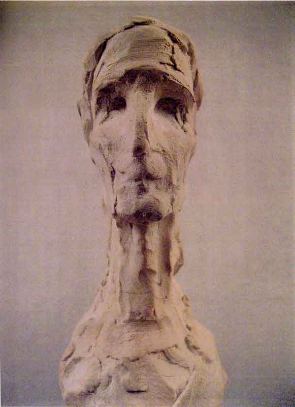 Membran / Lois V Vierk 3 / Lois V Vierk. Portrait. Komponistin. Naturphänomene und Mathematik. Modellierte Tonstudie. Steinzeugton. (c) Ruth Gossweiler